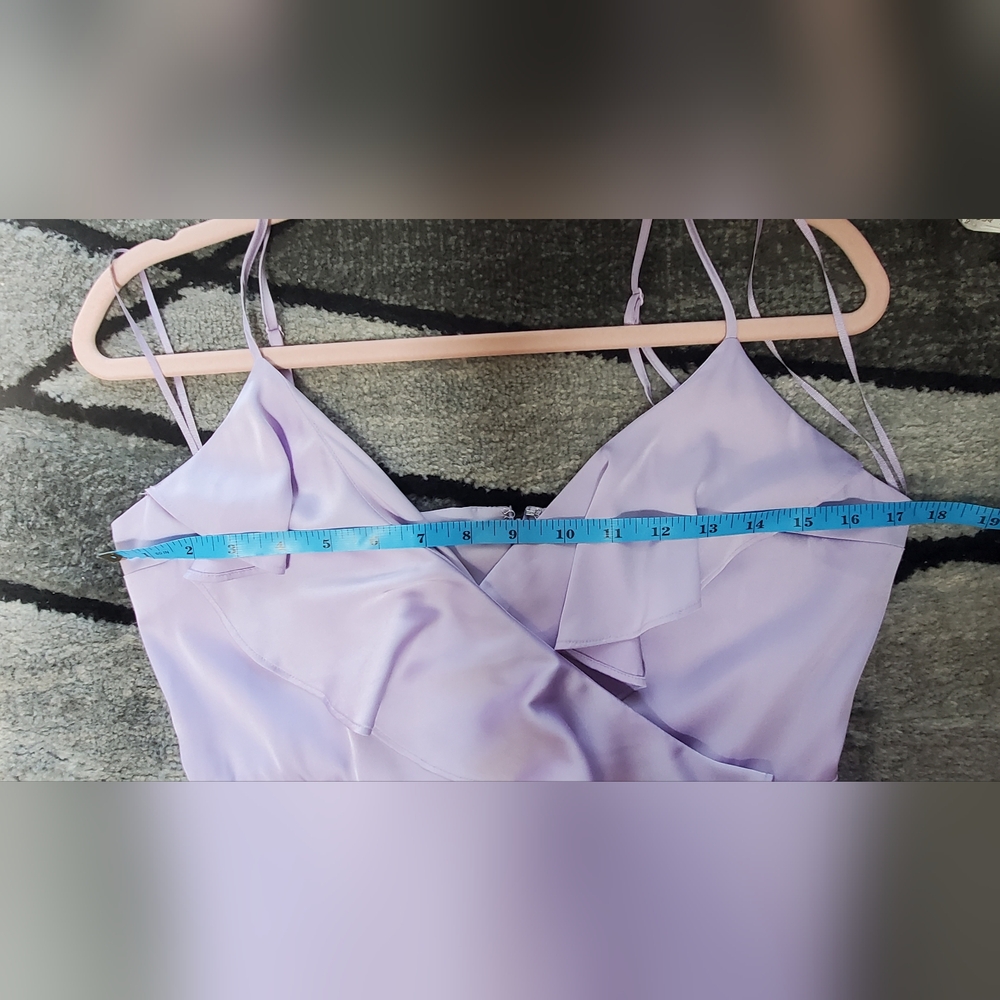 Express Lilac Asymmetrical Ruffle Dress - Picture 8 of 11
